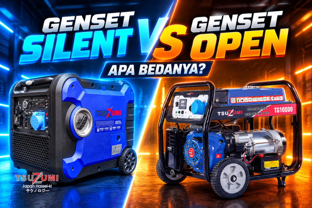 Apa Perbedaan Genset Silent dan Genset Open? Kenali Fungsi, Desain, dan Kegunaannya